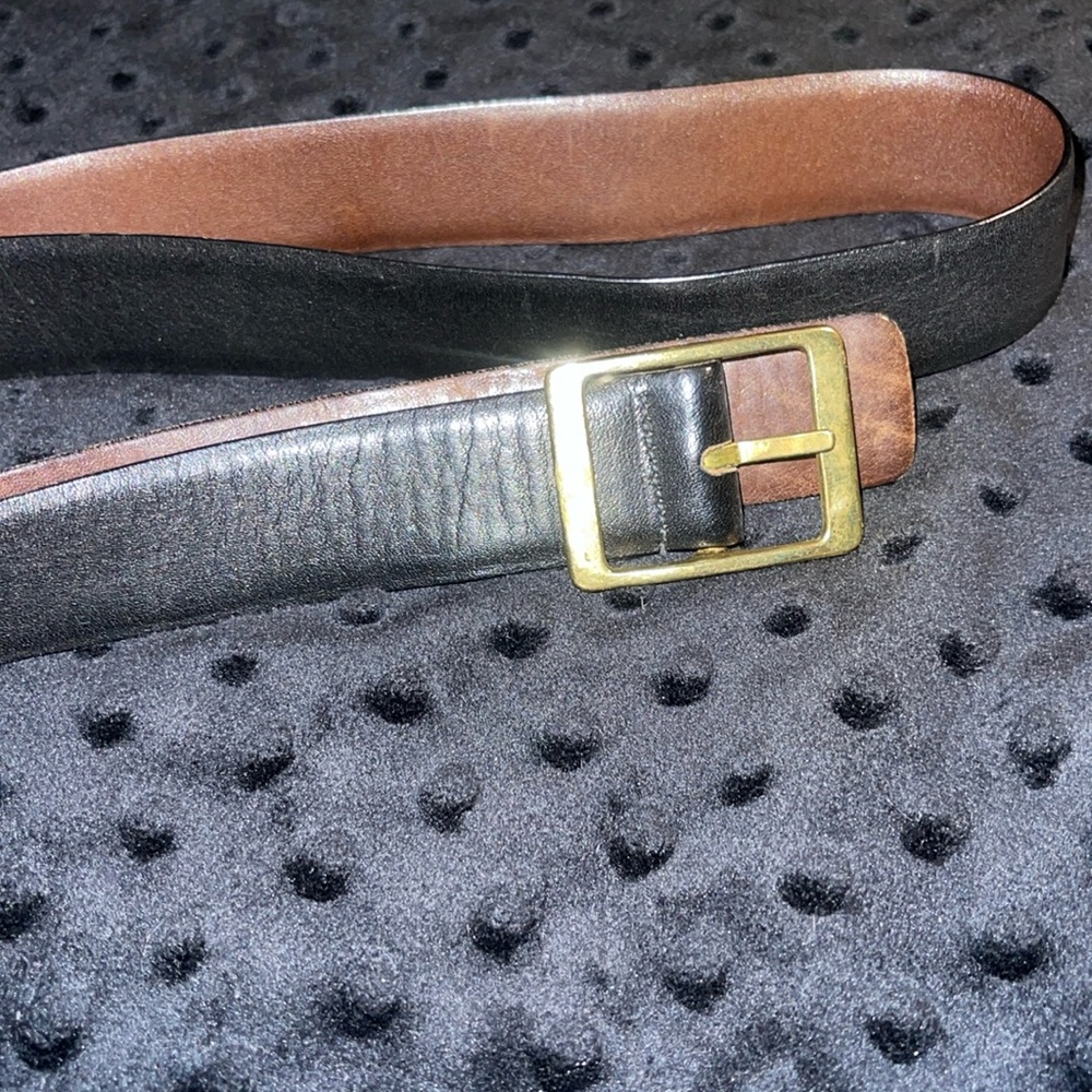 Calfskin belt preowned nice condition black brass buckle